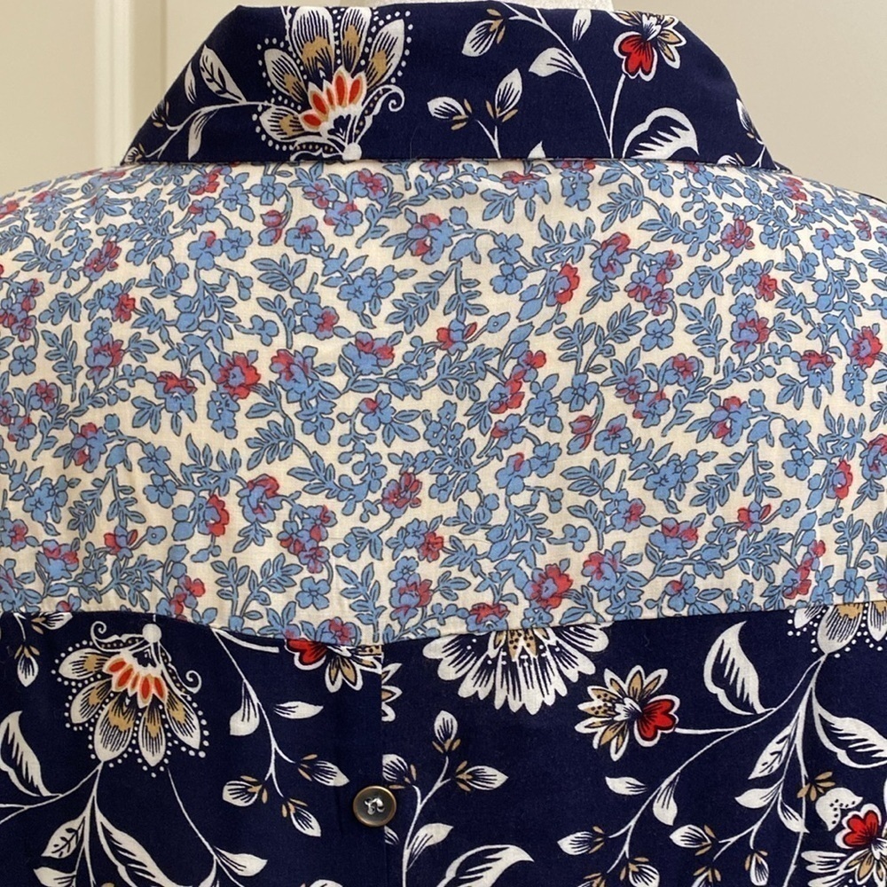 Simply Noelle button down blouse Top Tunic Womens L/XL Cottage core peasant - Picture 7 of 10